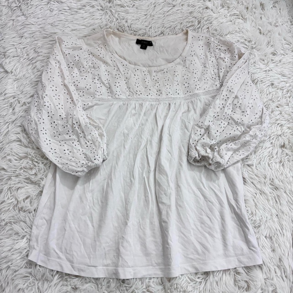 j.crew blouse with floral
